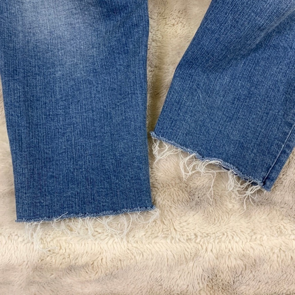Torrid Crop Boyfriend Jeans Womens 16 Medium Wash Distressed Vintage Stretch 25" - Picture 11 of 12